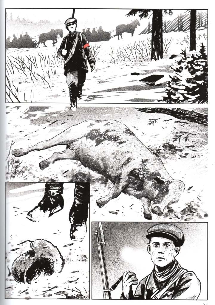 Tuomas Koivurinteen sarjakuvateoksesta 1918 sivu 53