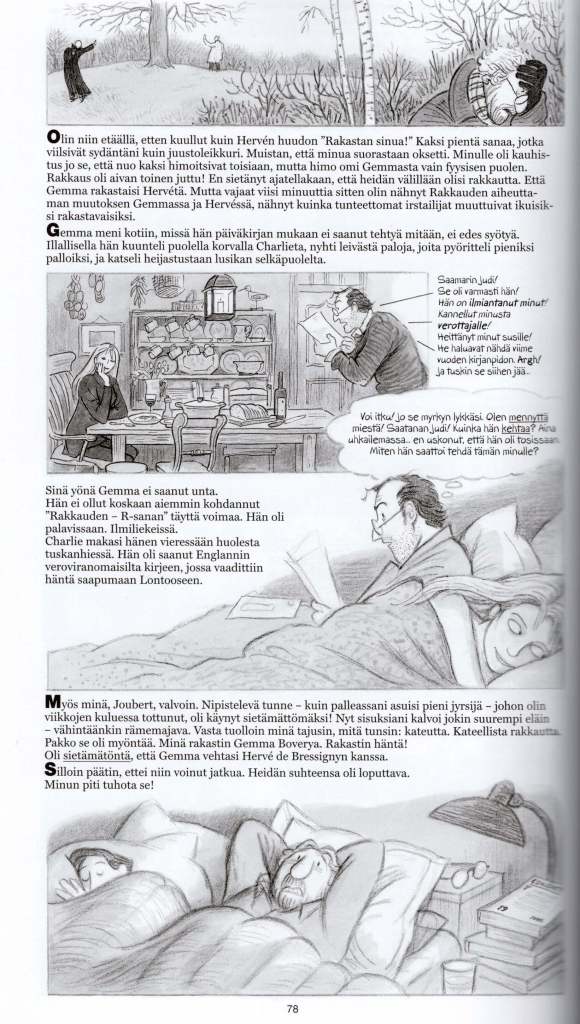 Posy Simmondsin teoksen Gemma Bovery sivu 78