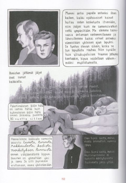 Jessi Jokelaisen sarjakuvateoksen sivu 152.